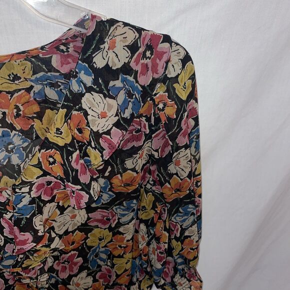 Lauren Ralph Lauren Women’s Dressy Blouse Size Medium Multicolor Floral Party - Picture 4 of 12